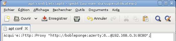 Configuration proxy GNU/Linux Debian Squeeze et1