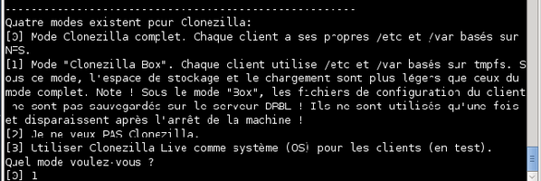 Configuration environnement des clients Clonezilla Server Édition et10