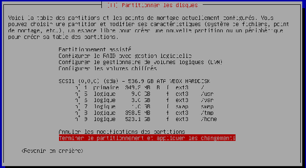Installation GNU/Linux Debian Squeeze et20