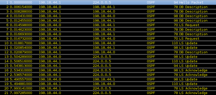 Le routage propre au VPN (ici, OSPF) se met en marche entre PE2 et CE3. PE2 va désormais avoir le nouveau site VPN B (L2 de CE3) et les préfixes d'interconnexions dans ses tables